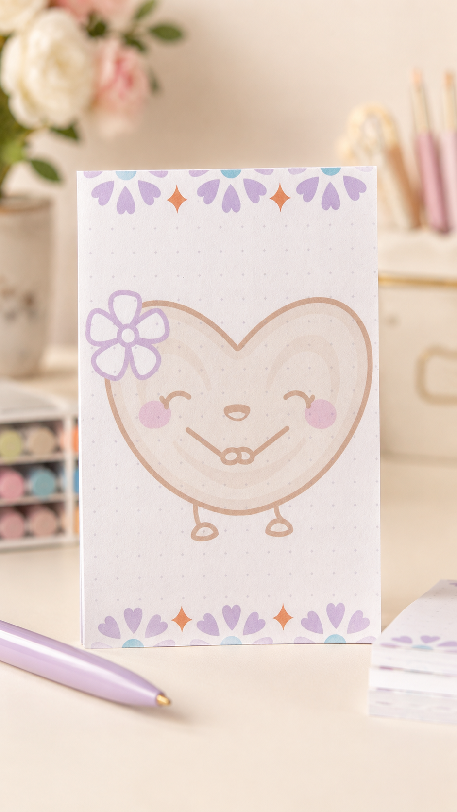 latina dotted journaling note pad pan dulce illustration
